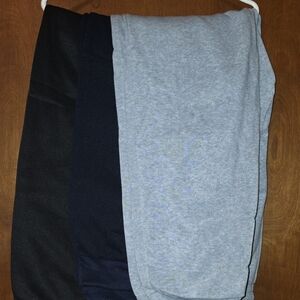 Womens Black, Navy, and Gray Sweatpants 3 Pair